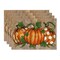 Artoid Mode Polka Dot Pumpkins Vine Thanksgiving Placemats Set of 4, 12x18 Inch Seasonal Fall Table Mats for Party Kitchen Dining Decoration